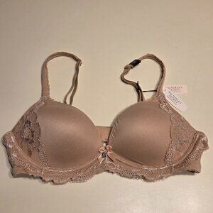 Victoria Secret padded Tan Side Lace Bra
